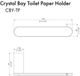ZLINE Crystal Bay Gunmetal Wall-Mounted Toilet Paper Holder-1