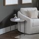Crestview Collection Cassian Gray End Table with Black Base-1