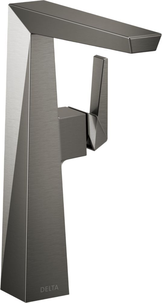 Delta Trillian™ Lumicoat® Black Stainless 10" Single Handle Mid-Height Bathroom Faucet-0
