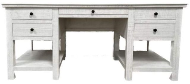 Million Dollar Rustic Denver Frosted White Desk-0