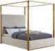 Meridian Furniture Jones Cream King Upholstered Canopy Bed-0