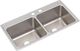 Elkay Lustertone® Classic Lustrous Satin 43" x 22" x 12-1/8" MR2-Hole Equal Double Bowl Drop-In Sink-0