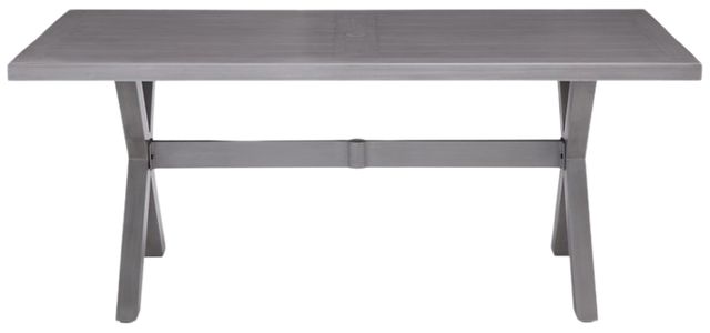 Signature Design by Ashley® Half Moon Beach Gray Aluminum Outdoor Dining Table-2