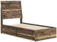 Signature Design by Ashley® Zadilyn Brown Twin Panel Storage Bed-4