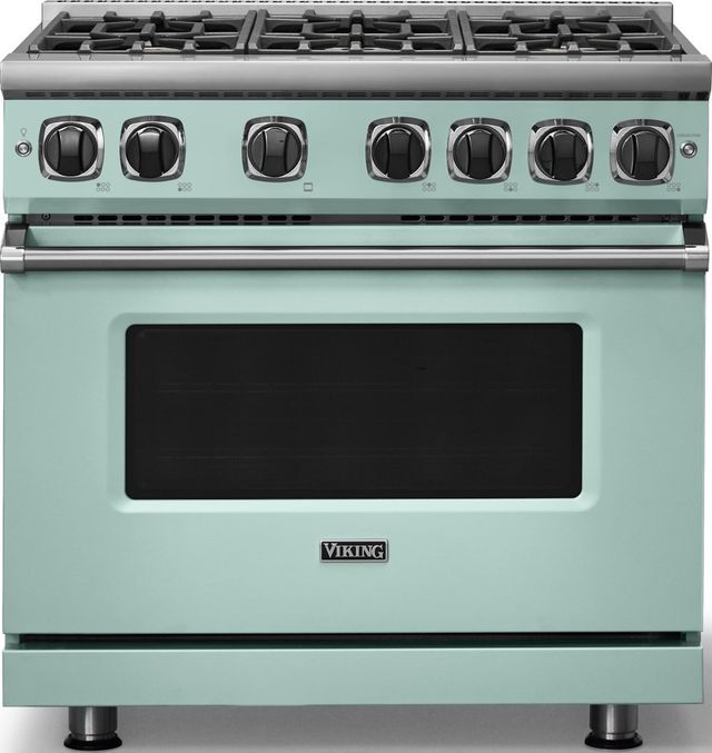 Viking® 7 Series 36" Splash Pro Style Natural Gas Range-0