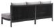 Zuo® Modern Horizon Black/Gray Aluminum Fabric Outdoor Sofa-4