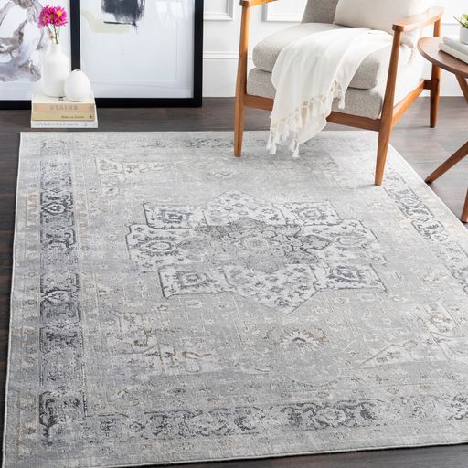 Surya Milano Light Gray 2'x3' Throw Rug-2
