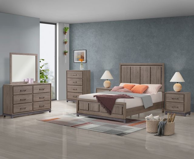 Crown Mark River Gray Oak Nightstand-1