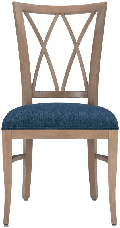 Linon Charlie 2-Piece Blue/Natural Dining Chair Set-2