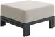 Elements International Costa Black/Soluction Beige Outdoor Fabric/Metal Ottoman -0