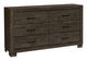 Monarch Specialties Inc. Rustic Oak 6-Drawer Dresser-0