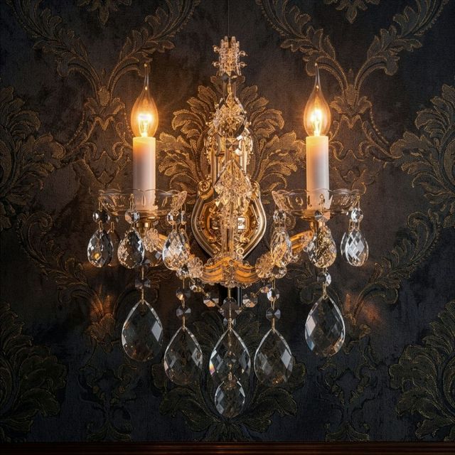 Michael Amini® La Scala Clear 2-Light Wall Sconce-1