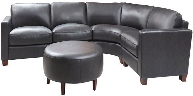 Leather Italia™ Brent 5-Piece Charcoal Sectional-1