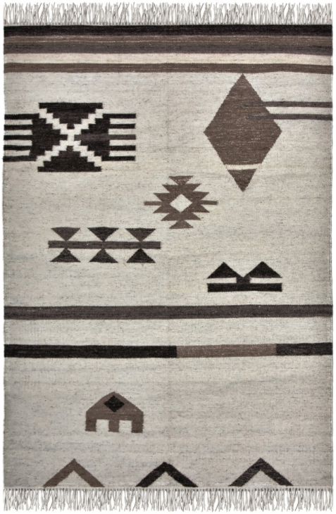 Renwil® Bedouin Punja Cream/Grey 9' X 12' Area Rug-0