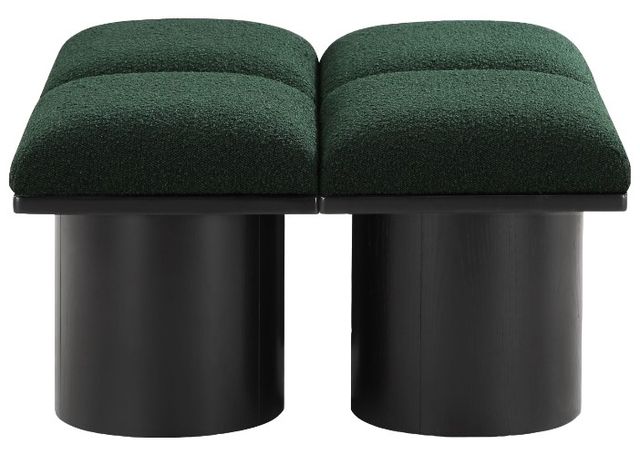 Meridian Furniture Pavilion 4-Piece Green/Black 31" Modular Bench Set-1