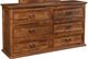 Horizon Home® Estancia Brown Wax Dresser and Mirror Set-1