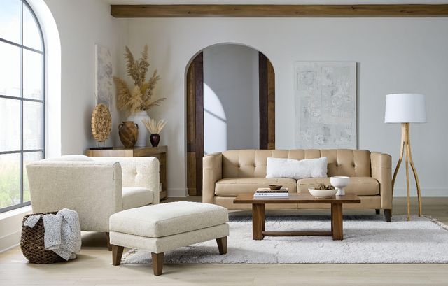 Smith Brothers Customizable 284 Leather Sofa-1