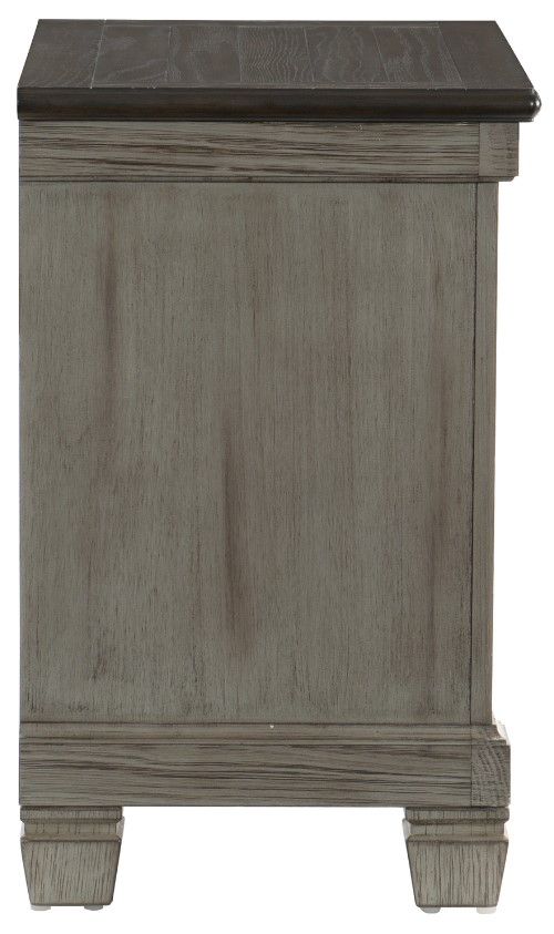 Homelegance® Weaver Coffee/Antique Gray Nightstand-3