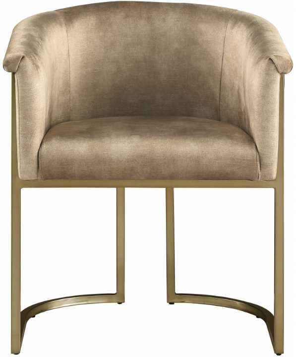 Meridian Furniture Tierra Beige/Brushed Brass Dining Chair-1