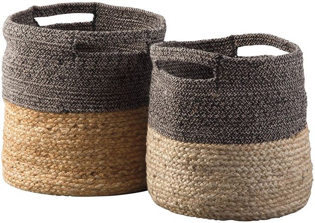 Signature Design by Ashley® Parrish  Natural/Black Basket - Small-0