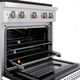 ZLINE Paramount 36" 5.2 Cu. Ft. Satin Stainless Steel Gas Range with 6 Burner DuoPro™ Cooktop and Convection Gas Oven with White Matte Door-4