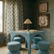 TOV Furniture Tomlin Teal Chenille Mahjong Table-1
