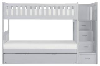 Homelegance® Orion Gray Twin/Twin Youth Step Bunk Bed with Twin Trundle 