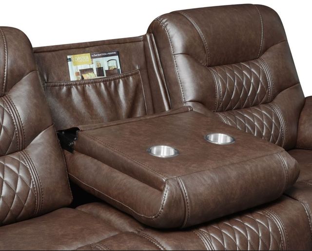 Coaster® Flamenco Brown Tufted Upholstered Motion Sofa-3