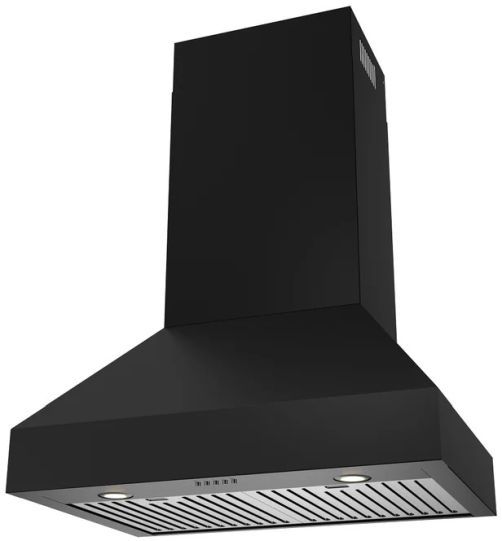 Thor Kitchen® 30" Professional Black Wall Mount Pyramid Range Hood-2
