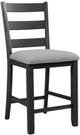 Elements International Martin Black/Gray Counter Side Chair-0