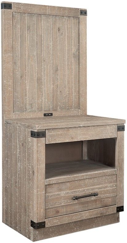 aspenhome® Foundry Weathered Stone Nightstand-0
