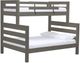 Crate Designs™ Furniture TimberFrame Graphite Twin XL/Queen Bunk Bed-0