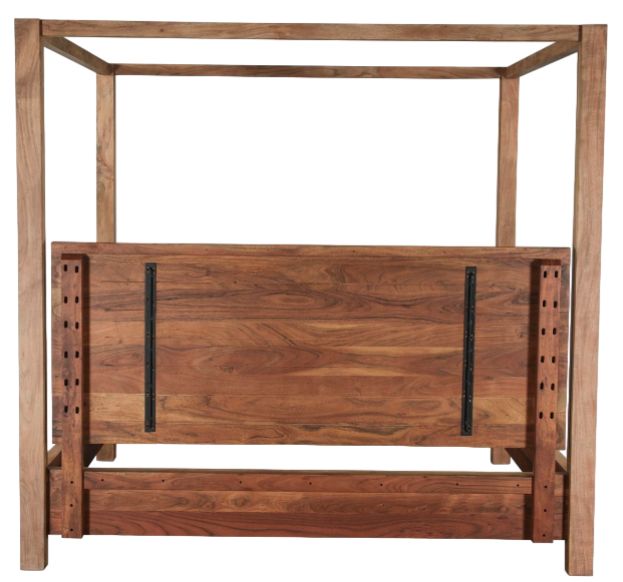 Home Trends & Design Sedona Brown Queen Canopy Bed-3