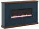 Legends Home Real Cozy Liberty Blue Denim/Whiskey Fireplace Mantel-0
