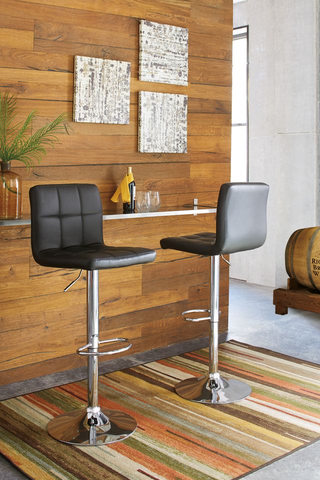 Signature Design by Ashley® Bellatier 2-Piece Black Bar Stool Set-2