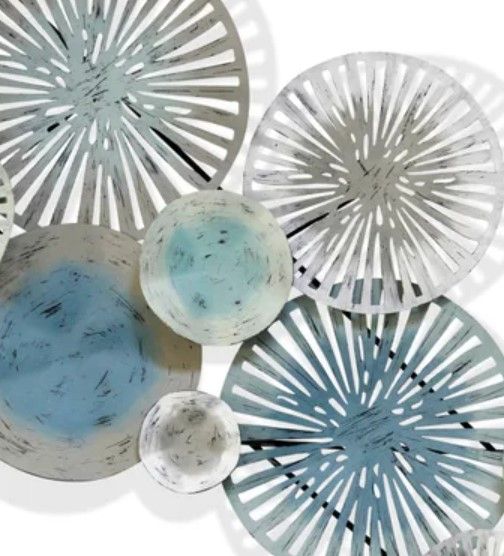 Stylecraft Indigo Plates Blue/Silver Wall Decor-1