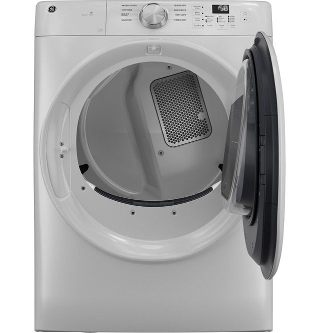 GE® SmartHQ™ 7.8 Cu. Ft. White Electric Dryer-3