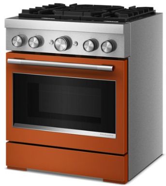 KitchenAid® 30" Scorched Orange Pro Style Dual Fuel Range with No Preheat Air Fry Mode-3