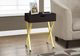 Monarch Specialties Inc. Espresso 24" Accent Table Table with Gold Metal Legs-1