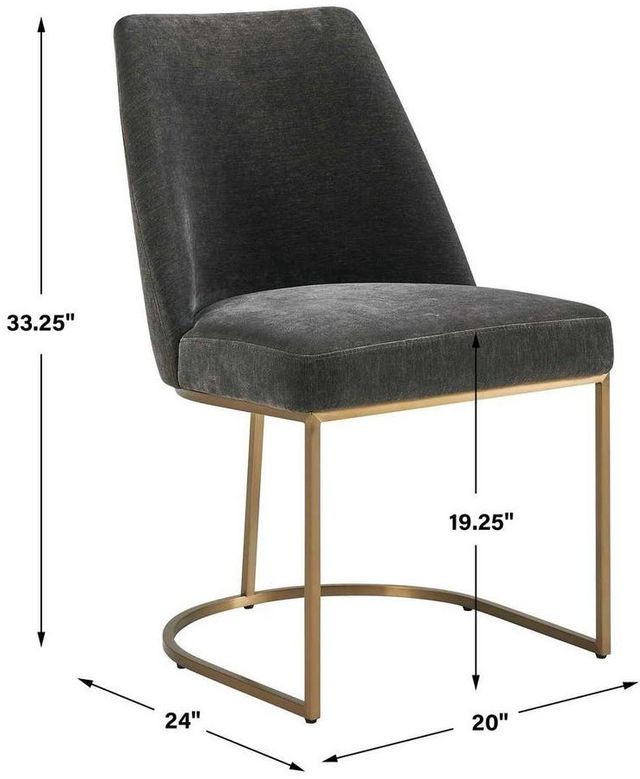 Uttermost® Hanni Gray Upholstered Dining Chair-2