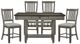 Mazin Furniture Granby Coffee/Antique Gray Counter Height Dining Table-0