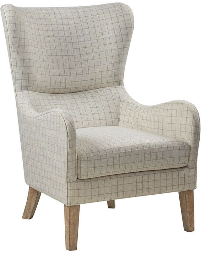 Olliix by Madison Park Linen Arianna Swoop Wing Chair-1
