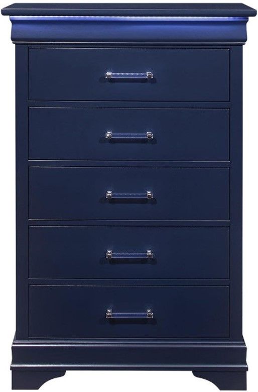Global Furniture USA Charlie Blue Chest-1