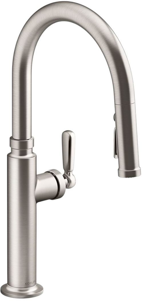 KOHLER® Edalyn™ by Studio McGee Vibrant Stainless Touchless Kitchen Sink Faucet with 3-Function Sprayhead-0