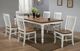 Winners Only® Pacifica Rustic Brown Top 78" Dining Table with White Base-1