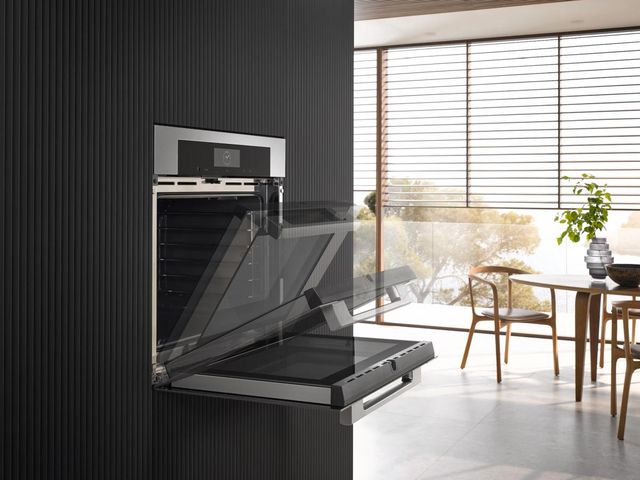 Miele 24" Obsidian Black Single Electric Wall Oven-3