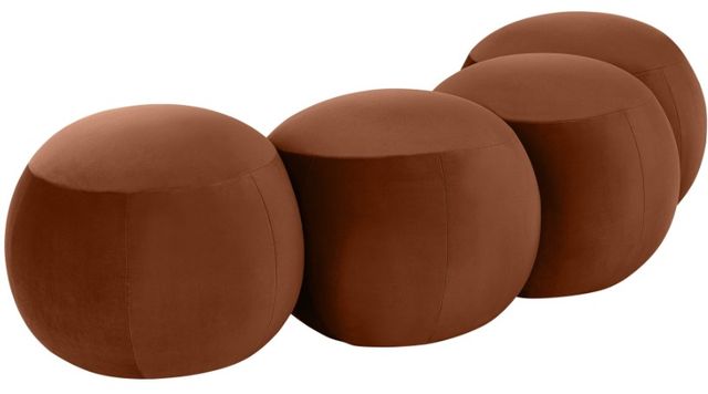 Meridian Furniture Apollo Cognac 65" Velvet Upholstered Bench-2