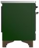 Ilve® Majestic III 40" Emerald Green Pro Style Induction Range with Triple Glass Door and Burnished Trim-4