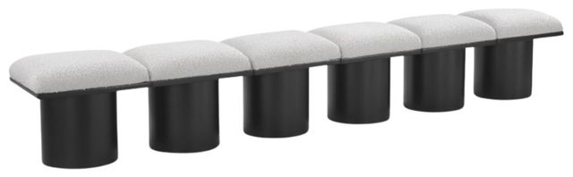 Meridian Furniture Pavilion 6-Piece Cream/Black 108" Modular Bench Set-0