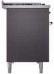 Ilve® Nostalgie II Series 48" Graphite Matte Pro Style Dual Fuel Range-2